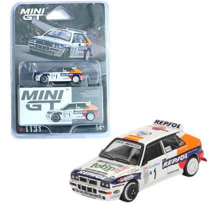 Mini GT 1:64 Blister-Lancia Delta Integrale Evoluzione No.1 Monte Carlo Rally 1993 Repsol – Carlos Sainz Diecast Model (MGT01131-L)