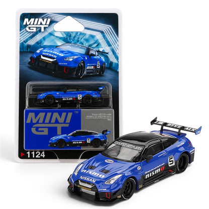 MINI GT Nissan LB-Silhouette WORKS GT 35GT-RR Ver.2 Blue 1:64 Scale Diecast Model Car #1124 | Official Mini GT Collectible