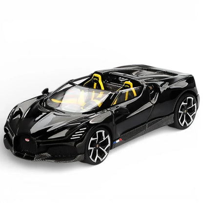 Mini GT 1:64 Blister Bugatti W16 Mistral Black (LHD)  Premium Diecast Car