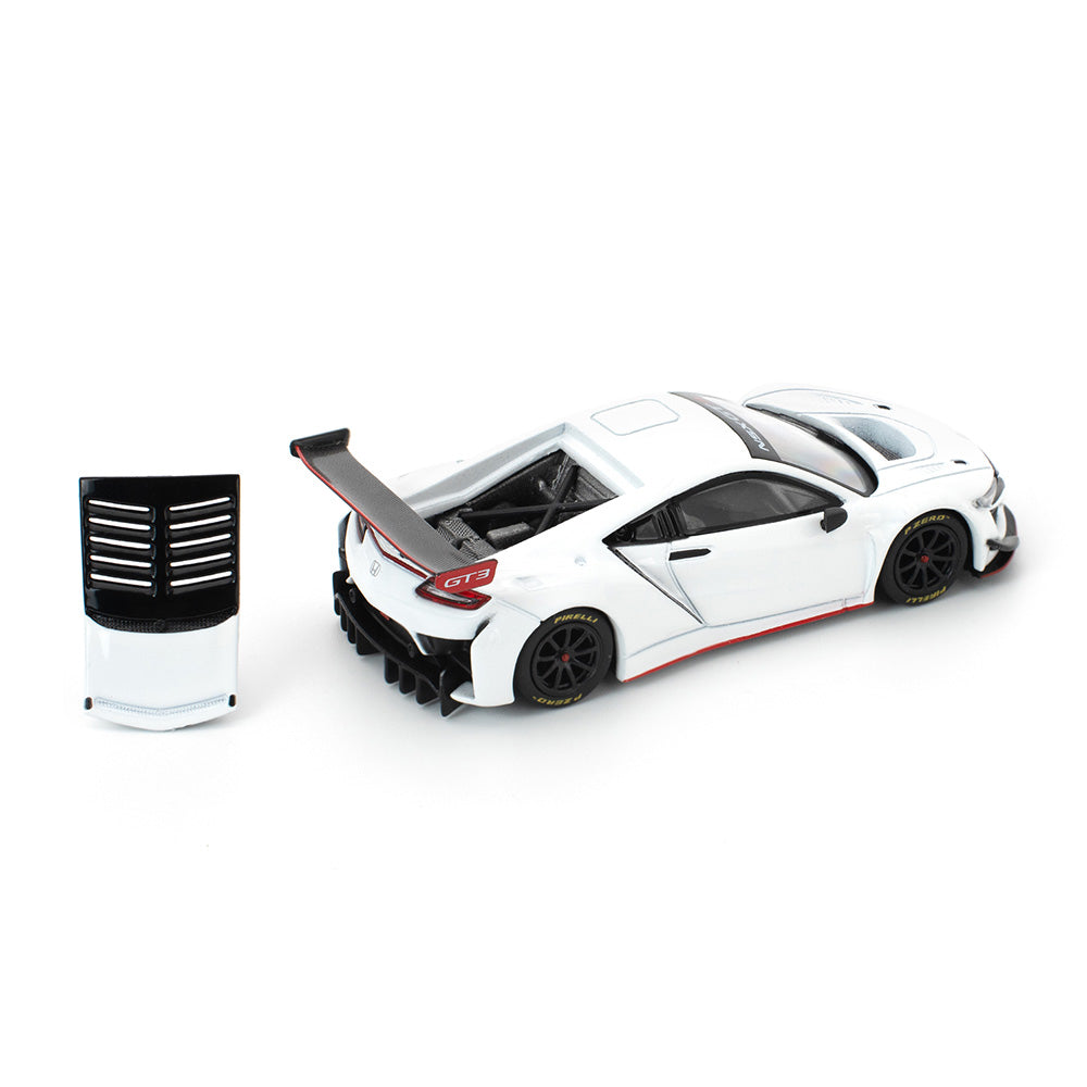POP RACE 1:64 Honda NSX GT3 EVO22 White PR64-280 | Official Licensed Diecast Model Car (BGX)