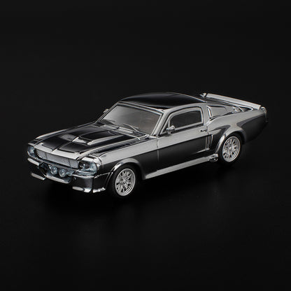 POP RACE 1:64 Shelby Mustang GT500 Chrome Silver PR64-312 | Official Licensed Diecast Model Car | BGX