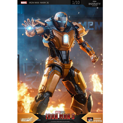 ZD Toys Marvel Iron Man 3 Mark XXXVI (Peacemaker) Action Figure – 7 Inch Collectible | Highly Articulated Die-Cast Look Figure