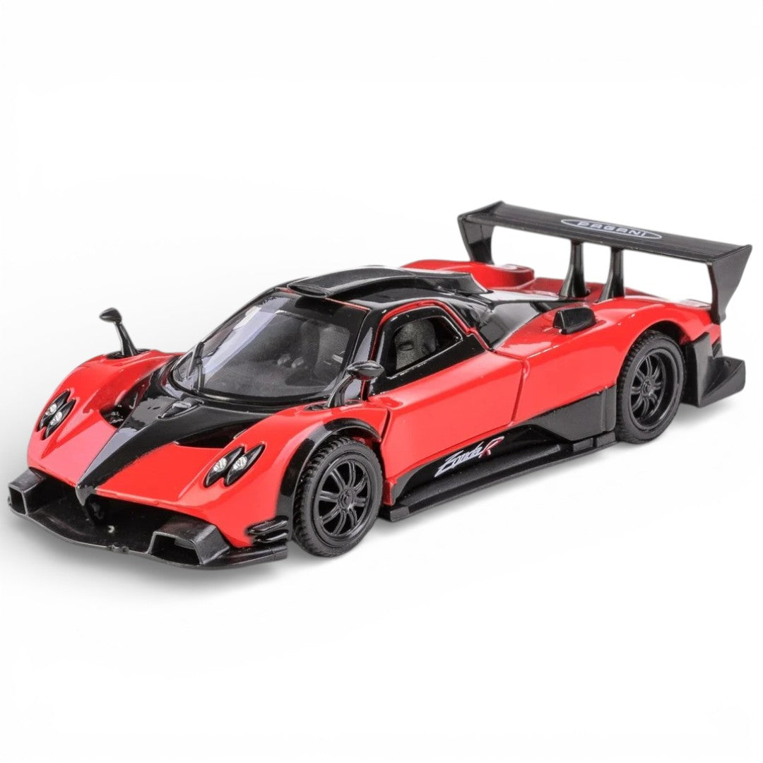 RMZ City 1:36 Pagani Zonda R Diecast Car Model – Red | Openable Doors, Sound & Light