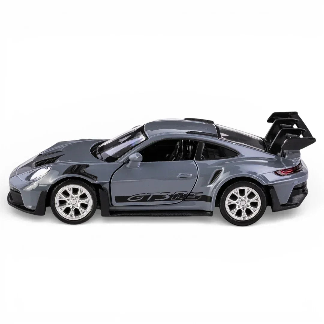 RMZ City 1:36 Porsche 911 GT3 RS Die-Cast Car – White | Openable Doors, Pull-Back Action