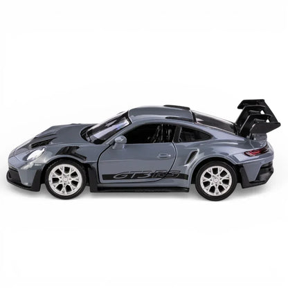 RMZ City 1:36 Porsche 911 GT3 RS Die-Cast Car – White | Openable Doors, Pull-Back Action