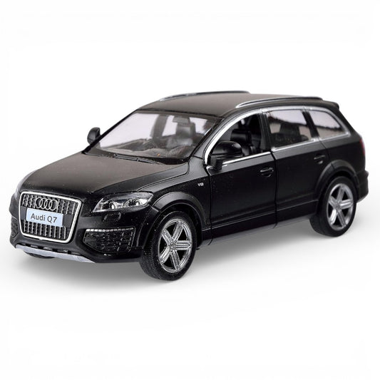 RMZ City 1:36 Audi Q7 V12 Diecast Car Model – Matt Black | Openable Doors, Sound & Light