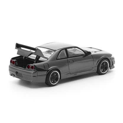 POP RACE 1:64 GT-R R33 400R The Dark Chrome Series 003 Diecast Model Car | Premium Collectible | BGX