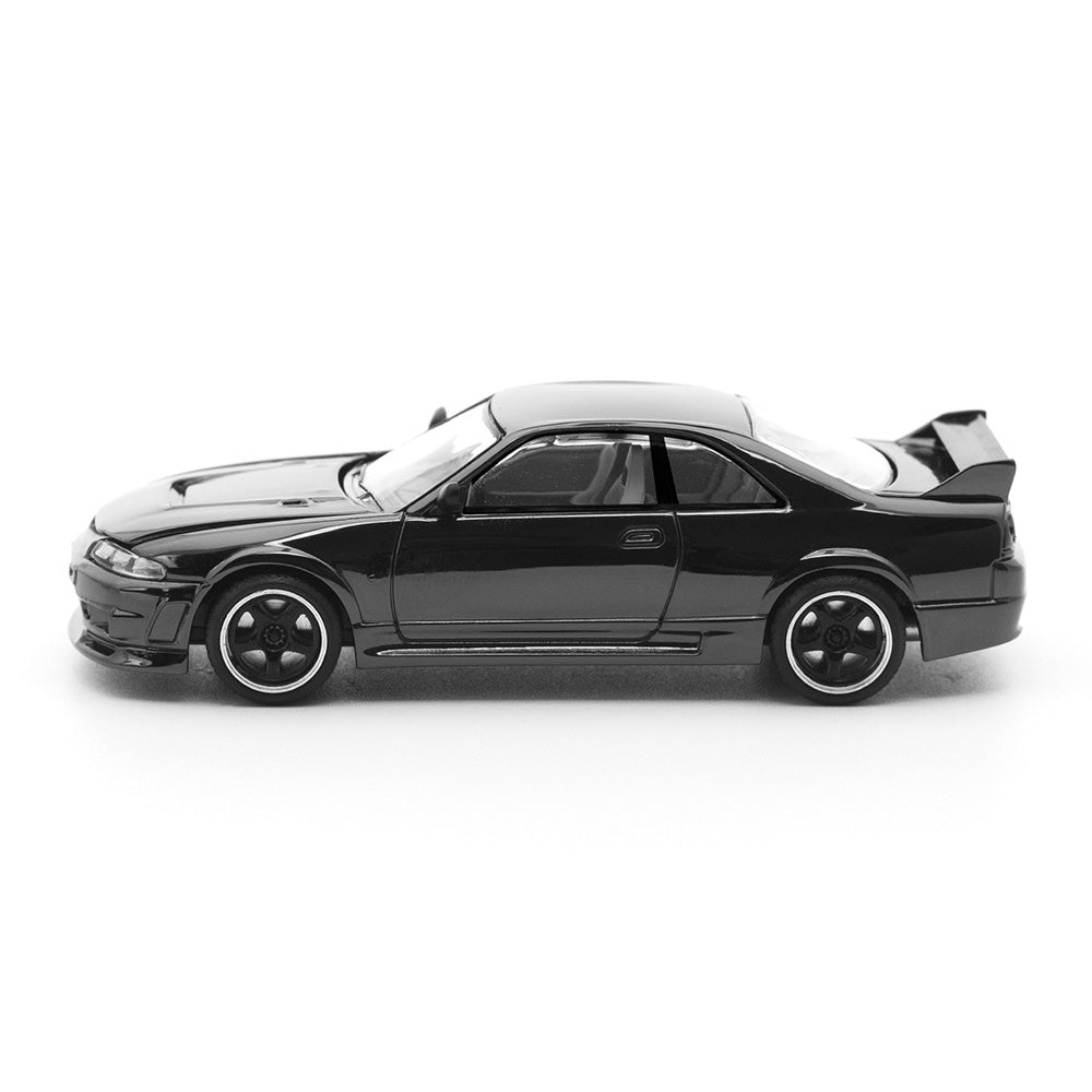POP RACE 1:64 GT-R R33 400R The Dark Chrome Series 003 Diecast Model Car | Premium Collectible | BGX