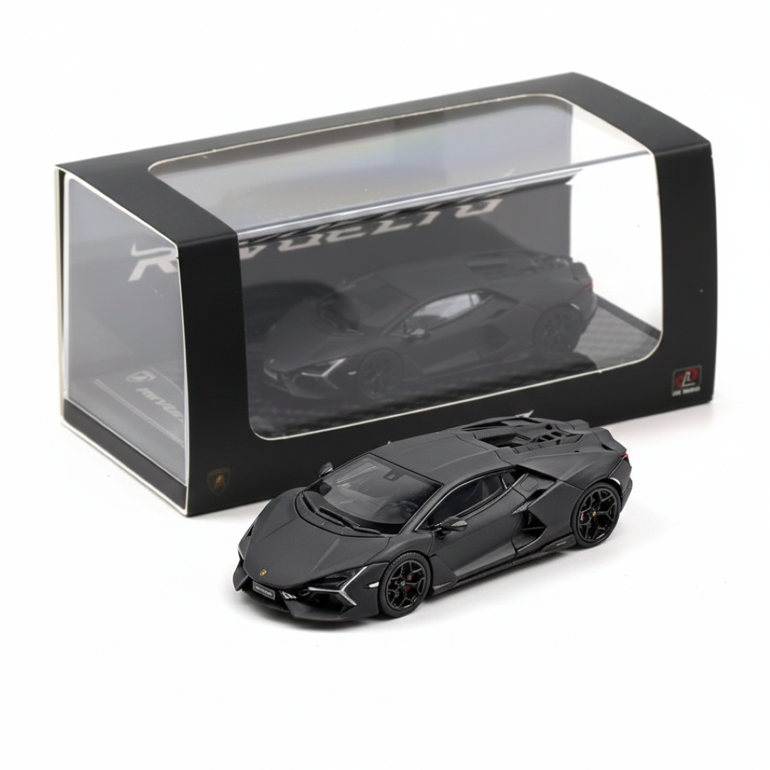 LCD Models 1:64 Lamborghini Revuelto Coupe Diecast Model – Matte Black | LCD64042-BL