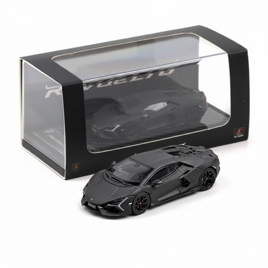 LCD Models 1:64 Lamborghini Revuelto Coupe Diecast Model – Matte Black | LCD64042-BL