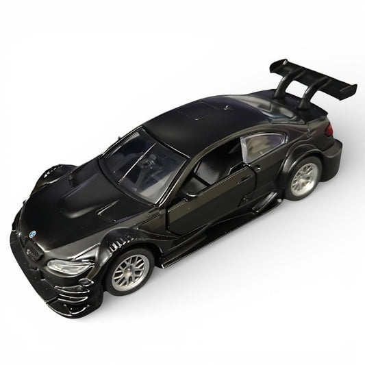 MSZ 1:42 BMW M3 DTM Die-Cast Model Car – Black | Pull Back, Openable Doors (67318S)