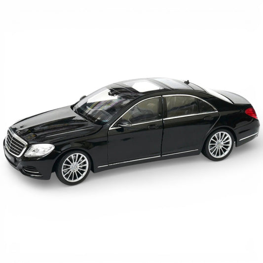 MSZ 1:32 Mercedes-Benz S600 Die-Cast Model Car – Black|Pull Back, Openable Doors, Light & Sound (68401)