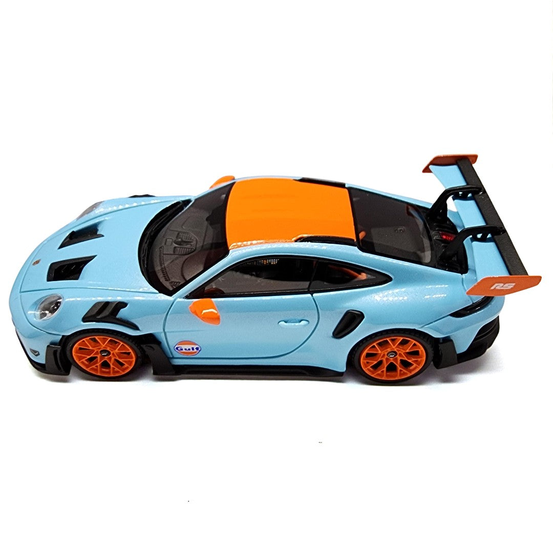 Street Warrior 1:64 Porsche 992 GT3 RS Gulf Livery Diecast Model Car
