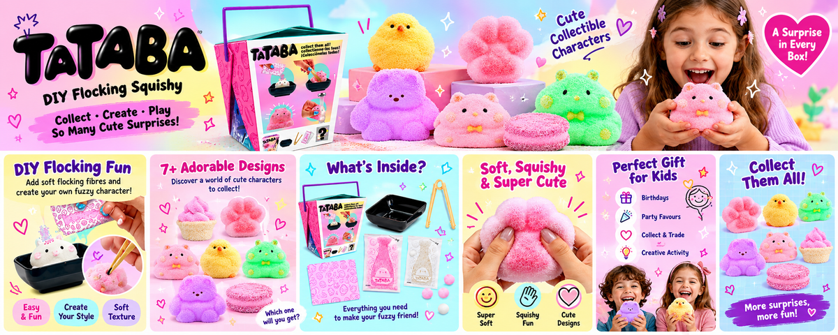 Tataba DIY Flocking Squishy Blind Box – Cute Collectible Mystery Character Toy & Creative Craft Kit for Kids Ages 3+ - details 1