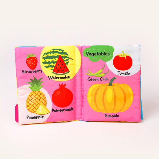 LiLLBUD Tasty Pages Fruits and Veggies Cloth Book