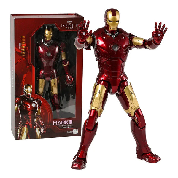 ZD Toys Iron Man Mark III 1:5 Scale Action Figure 14" Tony Stark LED Articulating