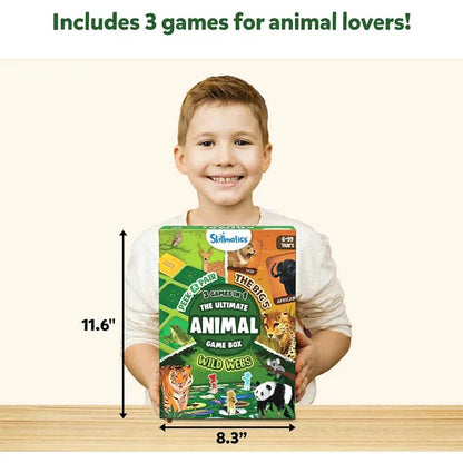 Skillmatics Board Game - Skillmatics 3in1 The Ultimate Animal Game Box Board Games For Ages 6 And Up for kids