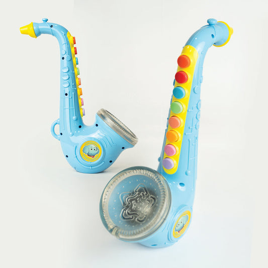 Nubo Tiny Tunes Saxophone Musical Toy for Kids – Blow & Play Musical Instrument with Colorful Keys | Early Learning Music Toy for Toddlers