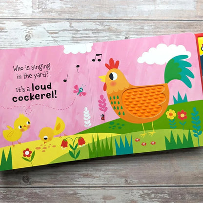 NORTH PARODE Touch & Feel On The Farm Sound Board Book for Kids with 5 Farm Sounds