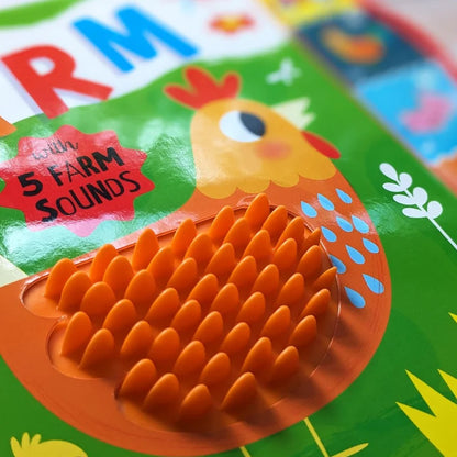 NORTH PARODE Touch & Feel On The Farm Sound Board Book for Kids with 5 Farm Sounds