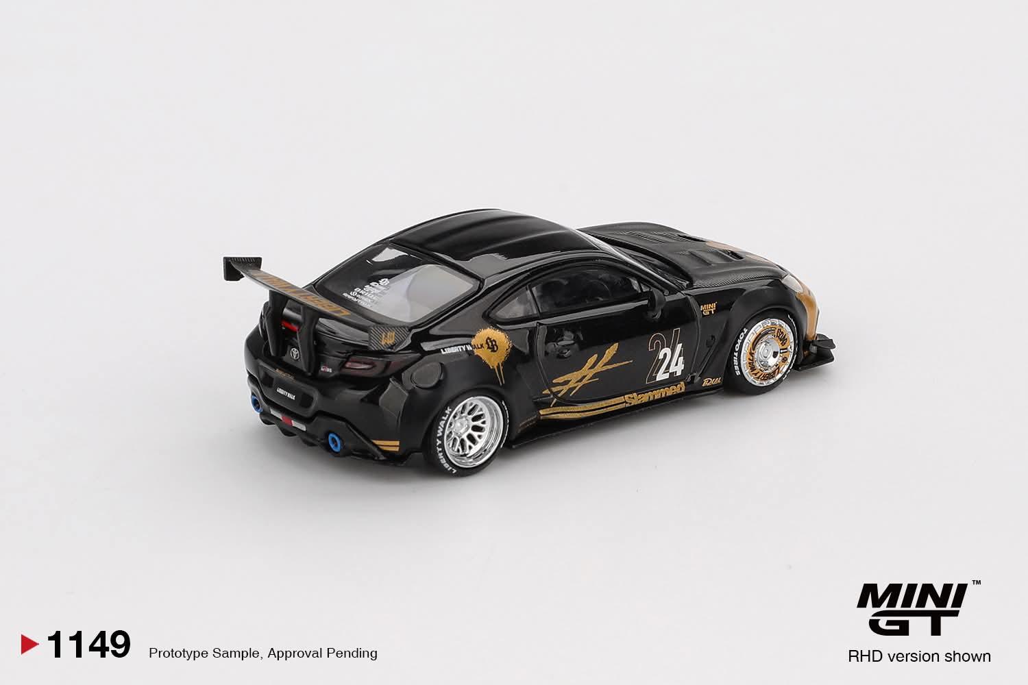 Mini GT 1:64 Toyota GR86 Liberty Walk LBWK #24 Black Gold Diecast