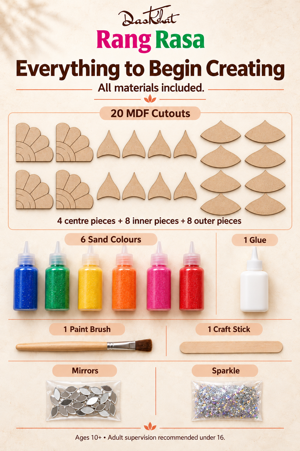Rang Rasa Mandala MDF cutouts