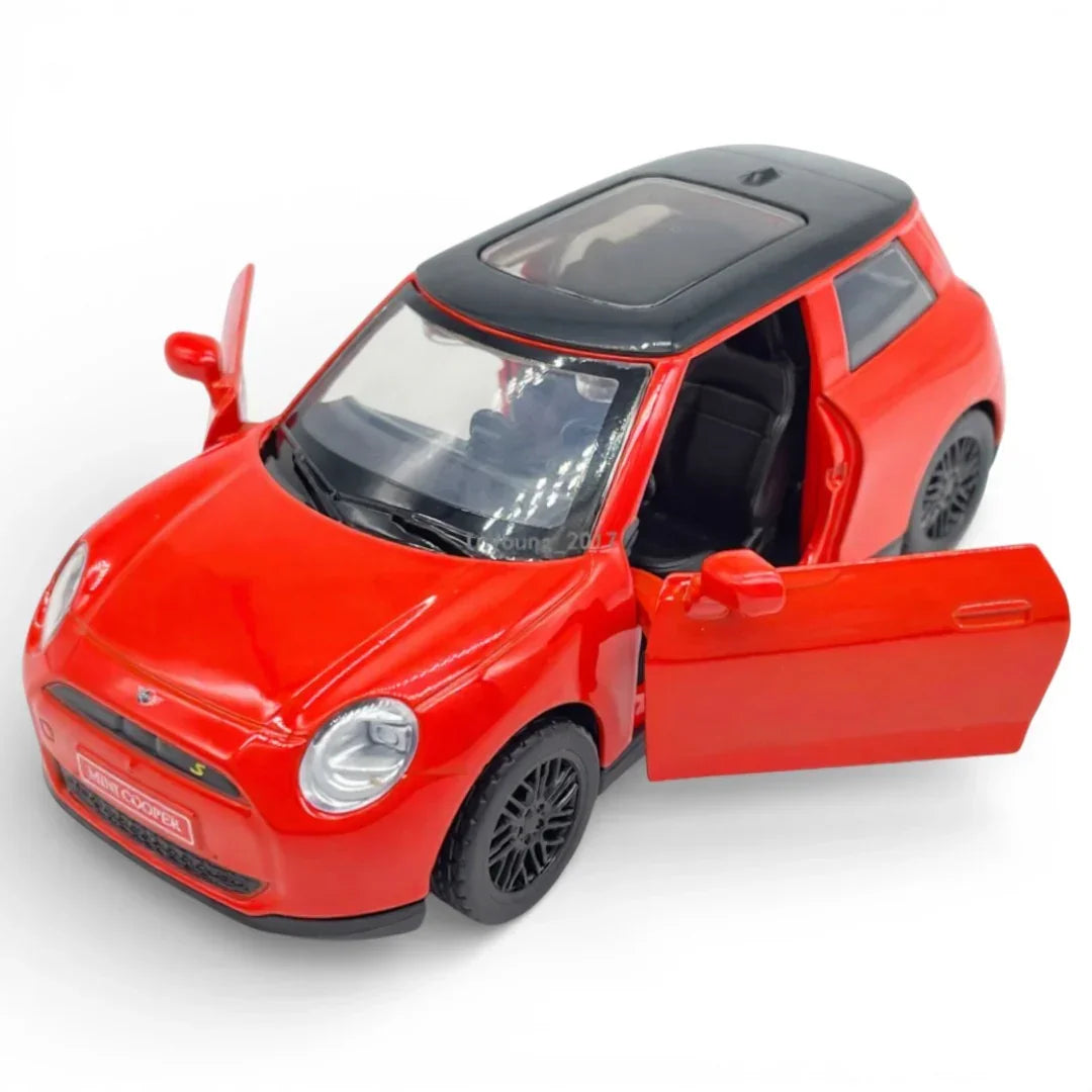 MSZ 1:34 Mini Cooper Die-Cast Model Car – Red| Pull Back, Openable
