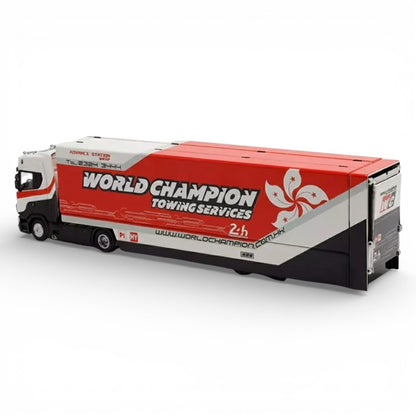 Maxwell 1:64 Scania S730 World Enclosed Double Deck Truck – Metal Diecast Collectible Model