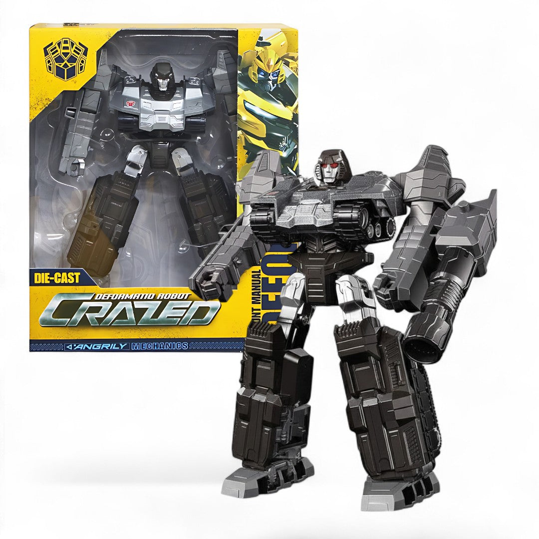 Mecha Crazed 1/10 Scale Robot Transformer Action Figure | Deformation Transforming Toy for Kids
