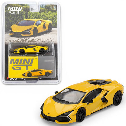 Mini GT 1:64 Blister Lamborghini Revuelto Giallo | Official Diecast Supercar Model