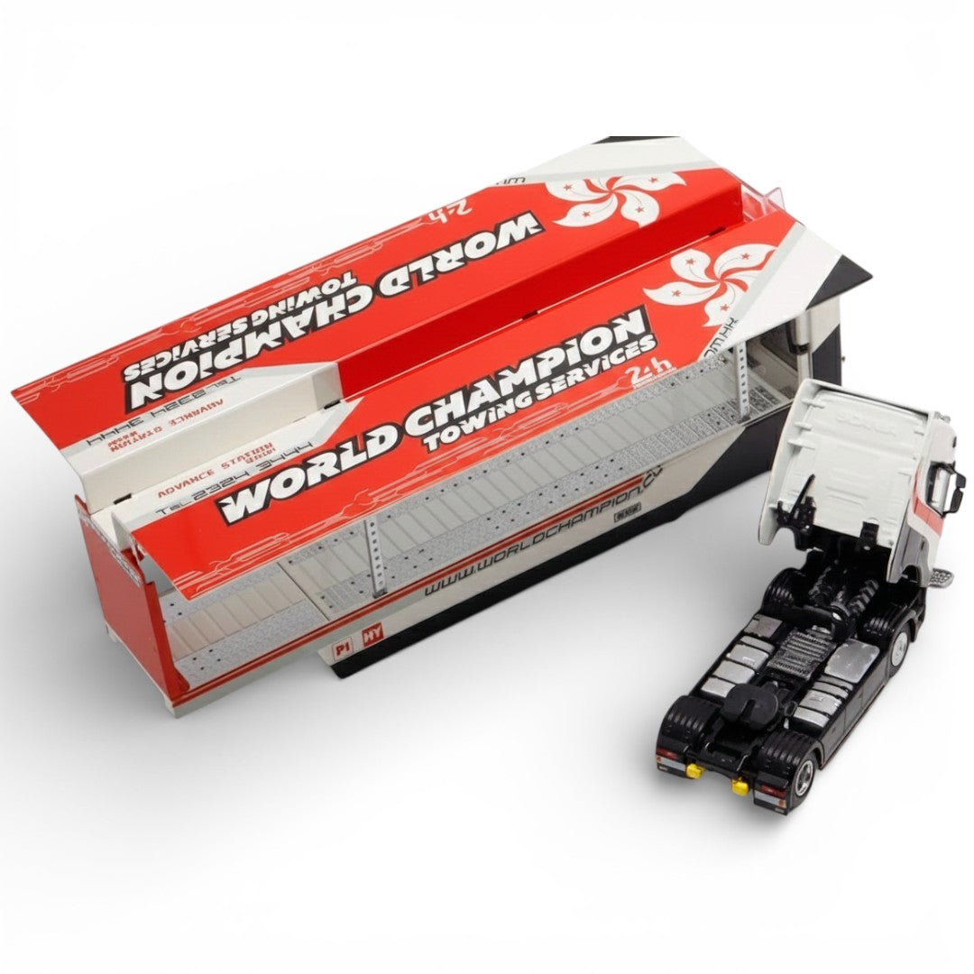 Maxwell 1:64 Scania S730 World Enclosed Double Deck Truck – Metal Diecast Collectible Model