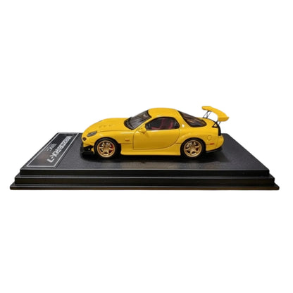 BSC - 1:64 - MAZDA RX7 FD3S -  - YELLOW - GOLD WHEELS