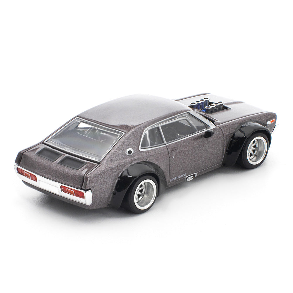 POP RACE 1:64 Nissan Laurel C130 Metallic Grey PR64-304 | Official Licensed Diecast Model Car | BGX
