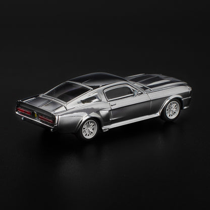 POP RACE 1:64 Shelby Mustang GT500 Chrome Silver PR64-312 | Official Licensed Diecast Model Car | BGX