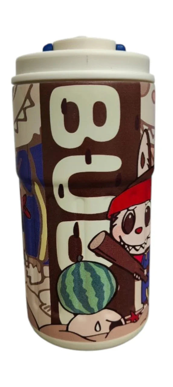 Labubu Hot & Cold Vacuum Insulated Sipper Water Bottle – 350ml Stainless Steel,| Leak-Proof, Reusable Travel Flask for Kids & Adults - Jaiman Toys