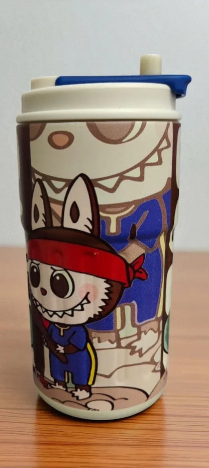 Labubu Hot & Cold Vacuum Insulated Sipper Water Bottle – 350ml Stainless Steel,| Leak-Proof, Reusable Travel Flask for Kids & Adults - Jaiman Toys