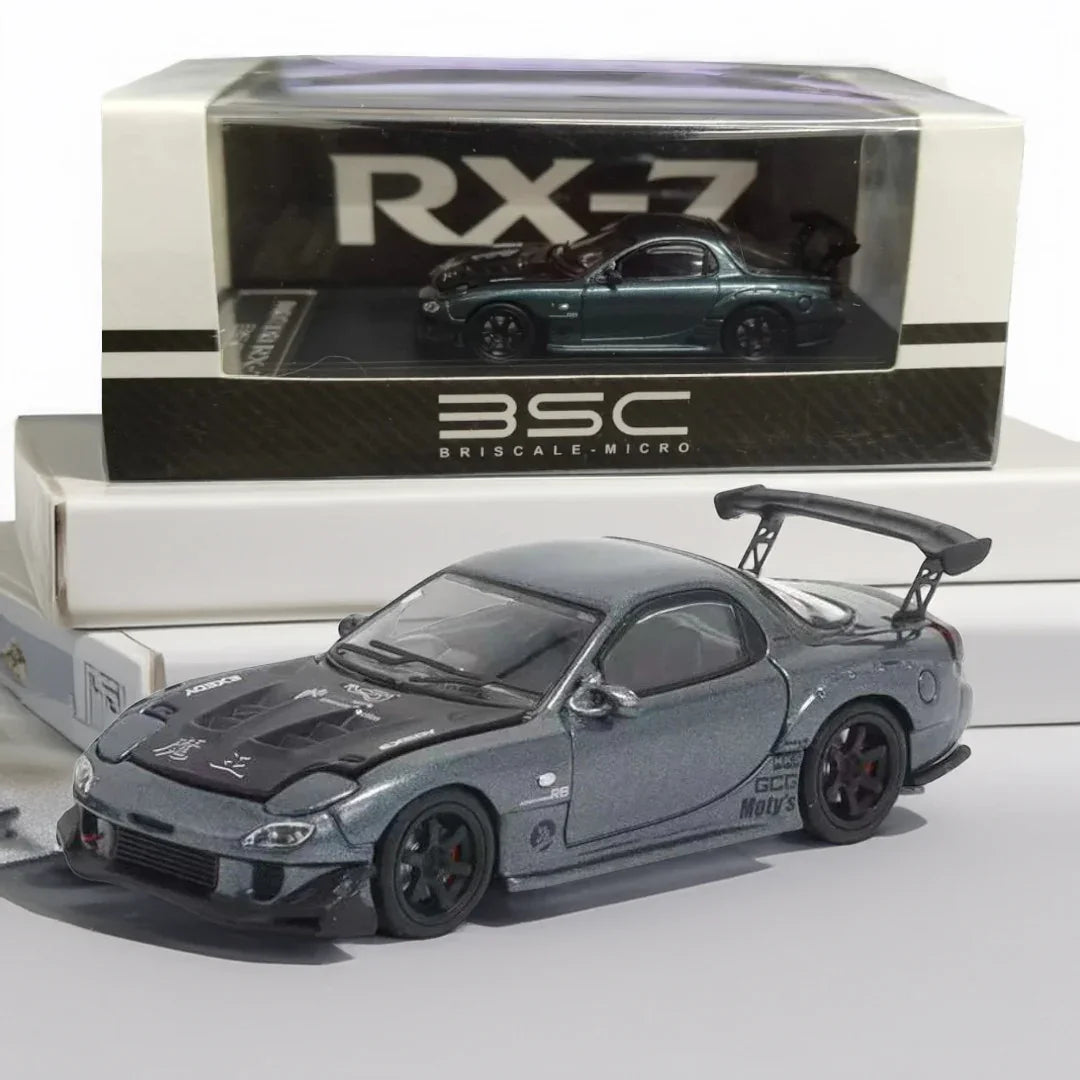 BSC 1:64 MAZDA RX-7 Grey Diecast Car Model