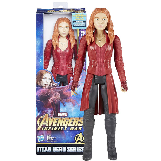 Marvel Avengers Infinity War Titan Hero Series Scarlet Witch 12-Inch Action Figure with Power FX Port | Official Hasbro Superhero Toy