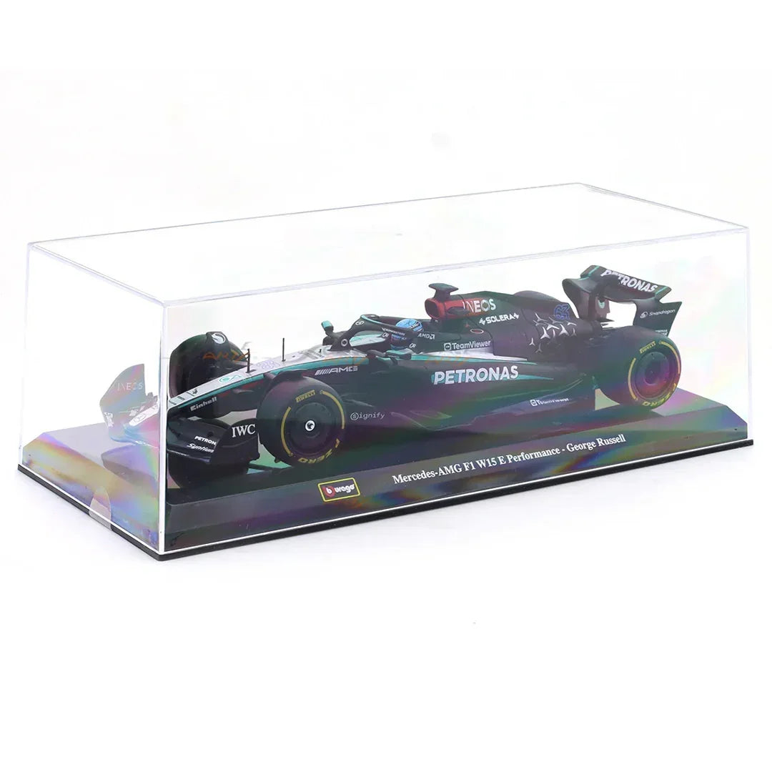 Bburago 1:24 Mercedes-AMG W15 #63 George Russell 2024 F1 Diecast Model Car – Official Licensed Formula 1 Replica