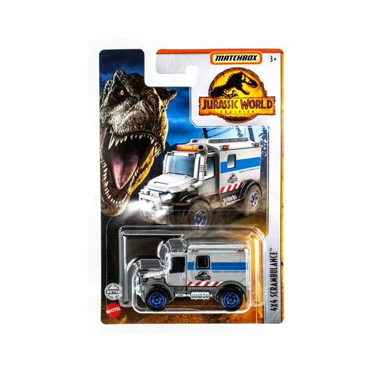 Matchbox Jurassic World Dominion 4x4 Scrambulance GREY - Jaiman Toys