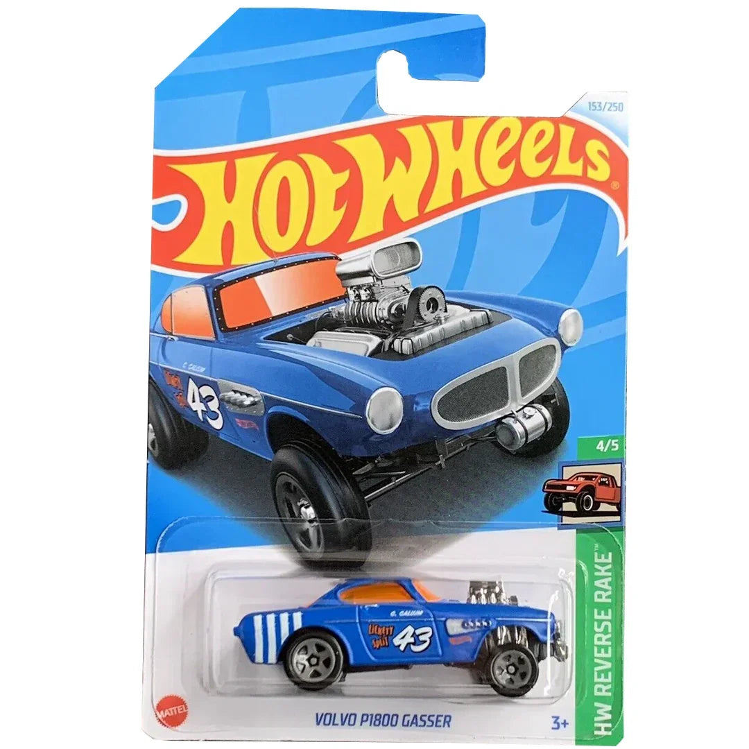 Hot Wheels 5-Car Die-Cast Set 1:64 Scale  – '55 Chevy + VW T3 Custom + '22 Ford Maverick Custom + Dune Daddy 212/250 + Volvo P1800 Gasser | Collectible Cars