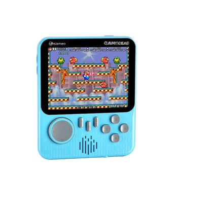 Sameo Gamegear Handheld Video Game Console, Retro Mini Game with 666 Classic Retro Game TV Compatible for Kids, Rechargeable 8 Bit Classic (Aqua Blue)