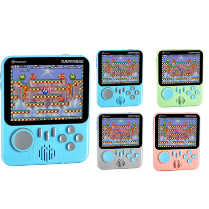 Sameo Gamegear Handheld Video Game Console, Retro Mini Game with 666 Classic Retro Game TV Compatible for Kids, Rechargeable 8 Bit Classic (Aqua Blue)