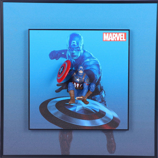 captain america action figure decorative wall frame