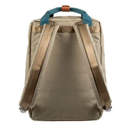 Doughnut Macaroon Glossy Backpack – Beige x Maroon (D010GB-1199-F) | 16L Water-Resistant Urban Bag - Jaiman Toys