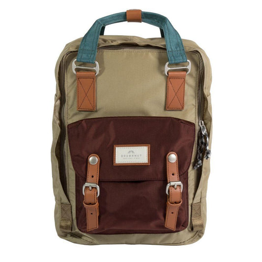 Doughnut Macaroon Glossy Backpack – Beige x Maroon (D010GB-1199-F) | 16L Water-Resistant Urban Bag - Jaiman Toys