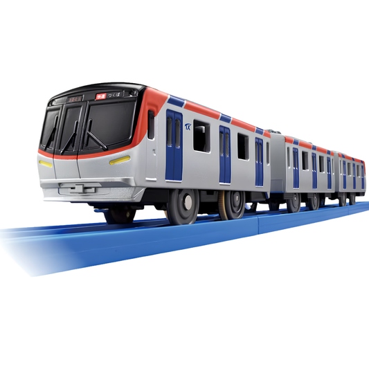 Takara Tomy Plarail S-62 Tsukuba Express Series 3000 Battery Operated Motorized Toy Train with 3-Car Design, Realistic Railway Details & Automatic Running Action for Kids, Train Collectors & Plarail Track Sets