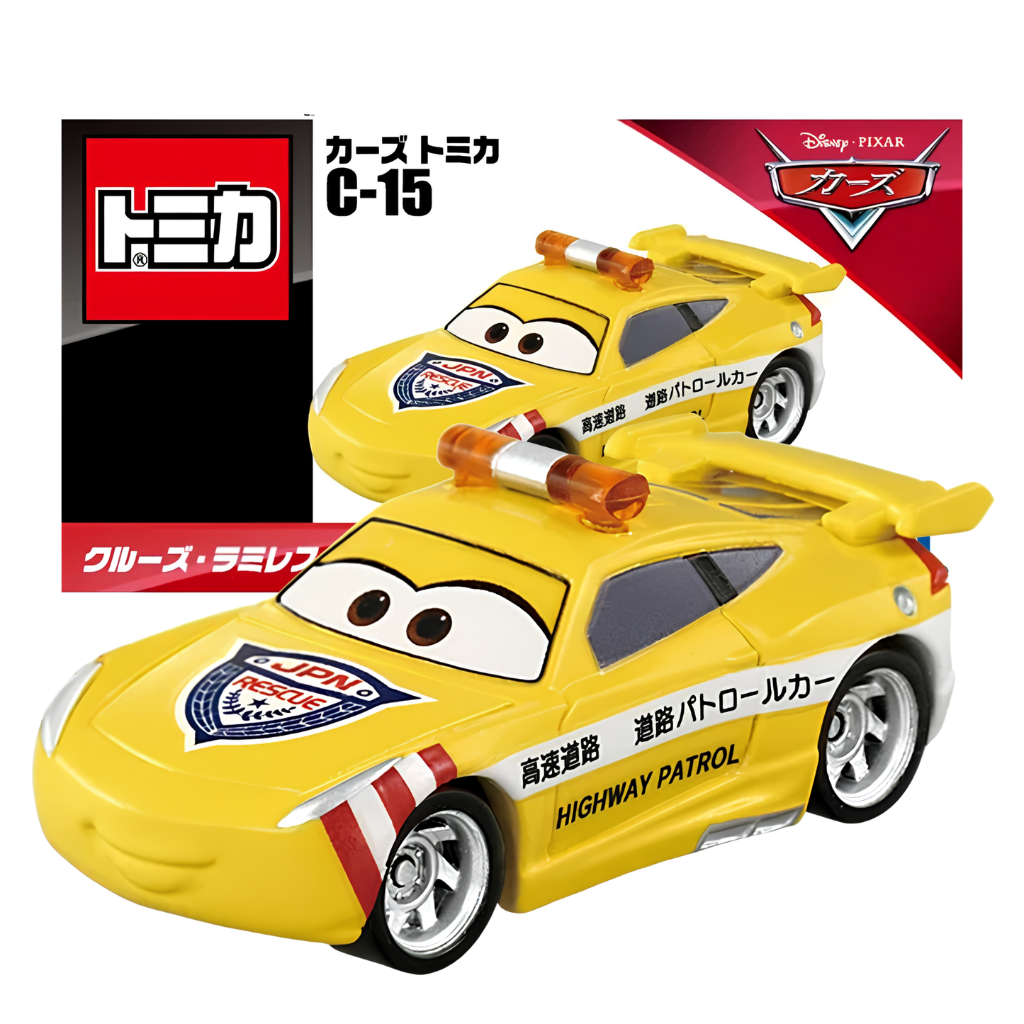 Tomica Disney Pixar Cars C-15 Cruz Ramirez Highway Patrol Car Type Die-Cast Toy Vehicle, Detailed Character Model Car for Kids & Disney Cars Collectors – Takara Tomy