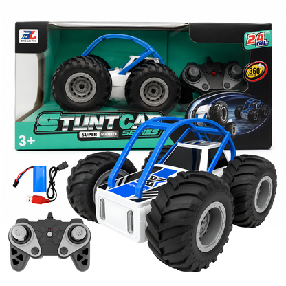 Bing Lin Toy RC Stunt Car Super Model Series | 2.4GHz Remote Control Racing Car with 360° Spin & Revolving Stunt Function | Rechargeable Battery Powered Radio Controlled Toy Vehicle for Kids