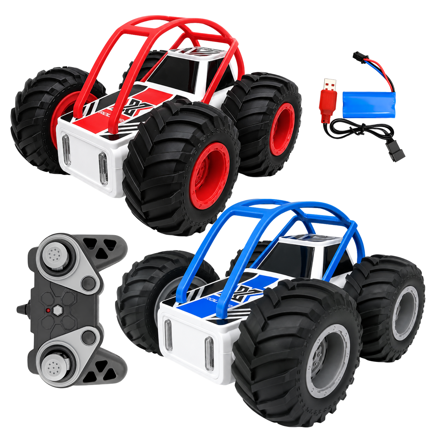 Bing Lin Toy RC Stunt Car Super Model Series | 2.4GHz Remote Control Racing Car with 360° Spin & Revolving Stunt Function | Rechargeable Battery Powered Radio Controlled Toy Vehicle for Kids